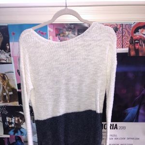 White and navy Madewell sweater